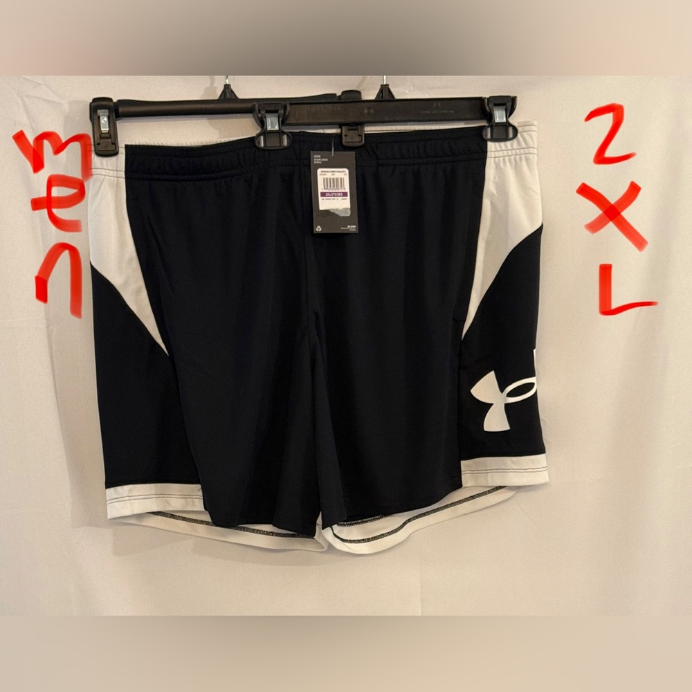 Under Armour Black and White Athletic Shorts